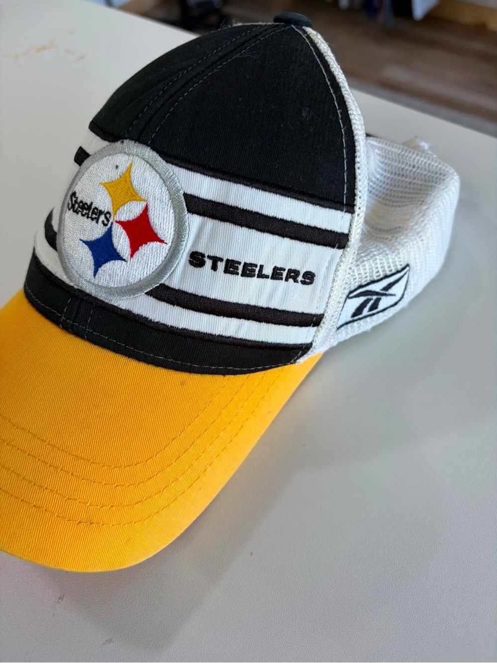 Reebok Pittsburgh Steelers Cap in Black, White & Yellow